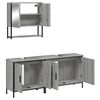vidaXL 3 Piece Bathroom Furniture Set Grey Sonoma Engineered Wood