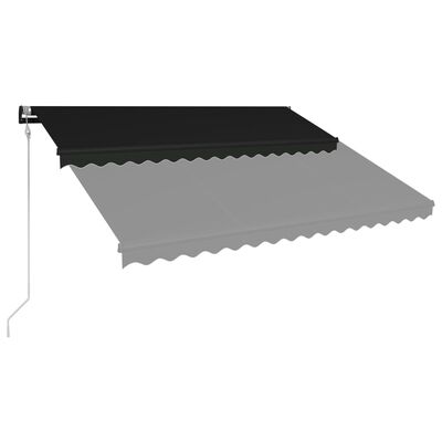 vidaXL Retractable Awning with Wind Sensor & LED 400x300 cm Anthracite