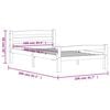 vidaXL Bed Frame without Mattress White Solid Pinewood 100x200 cm