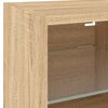 vidaXL TV Wall Cabinets with LED Lights 2 pcs Sonoma Oak 30x28.5x30 cm