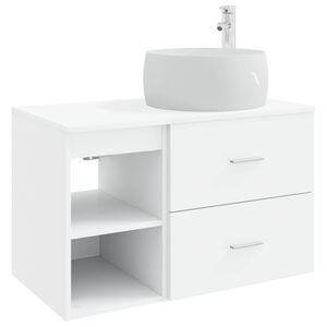vidaXL Bathroom Furniture Set 2 pcs White Engineered Wood