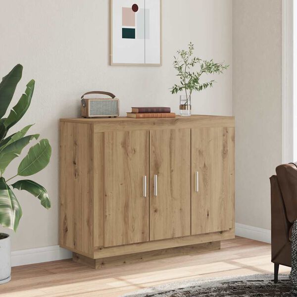 vidaXL Sideboard Artisan Oak 92x35x75 cm Engineered Wood