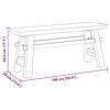 vidaXL Bench Recycle Natural Color 100 x 28 x 43 cm Solid Teak Wood