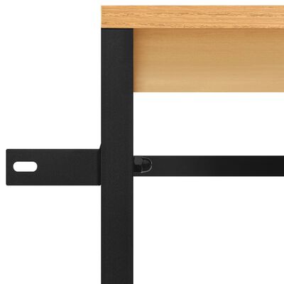vidaXL Wardrobe Black and Oak 90x40x167 cm Metal and Engineered Wood