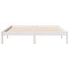 vidaXL Extra Long Bed Frame without Mattress White 140x210 cm Solid Wood Pine