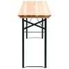 vidaXL Folding Beer Table with 2 Benches 177 cm Pinewood