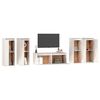 vidaXL TV Cabinets 5 pcs White Solid Wood Pine