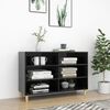 vidaXL Sideboard High Gloss Black 103.5x35x70 cm Engineered Wood