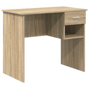 vidaXL Desk with Drawer Sonoma Oak 90 x 49 x 75 cm Engineered Wood