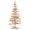 vidaXL Christmas Trees with Stand Natural 90 cm Solid pine wood