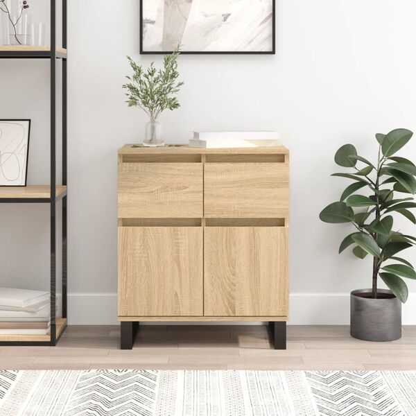 vidaXL Sideboard Sonoma Oak 60x35x70 cm Engineered Wood