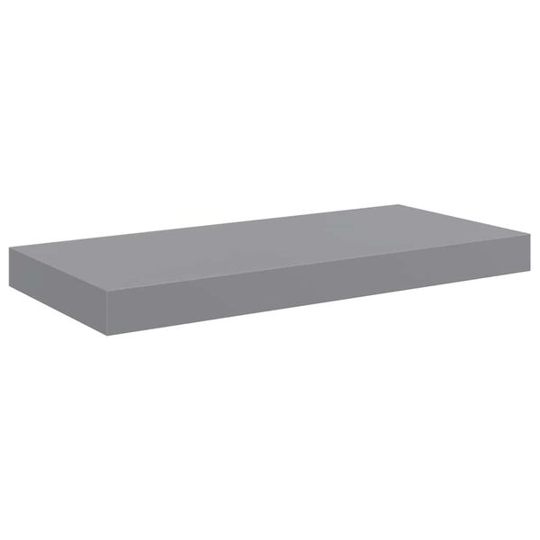 vidaXL Floating Wall Shelf Grey 50x23x3.8 cm MDF