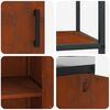 vidaXL Kitchen Storage Set with Shelf 2 pcs Rusty Weathering Steel