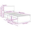 vidaXL Bed Frame with Headboard White 90 x 190 cm Engineered wood