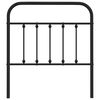 vidaXL Metal Headboard Black 80 cm