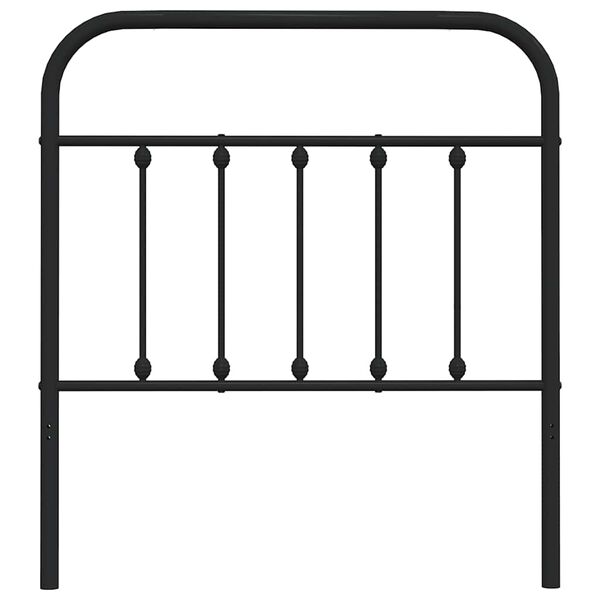 vidaXL Metal Headboard Black 80 cm