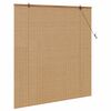 vidaXL Roller Blind with Curtains Manual Brown 150 x 160 cm Bamboo