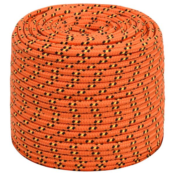 vidaXL Boat Rope Orange 8 mm 250 m Polypropylene