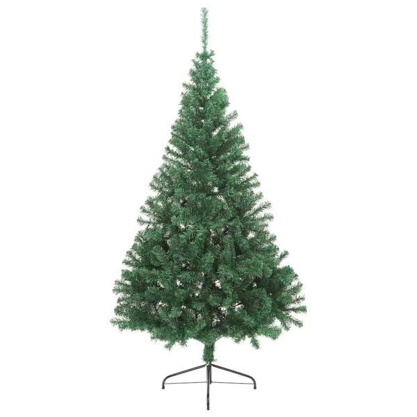 vidaXL Artificial Half Christmas Tree with Stand Green 180 cm PVC