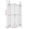 vidaXL Garden Gate Black 121x8x200 cm Wrought Iron