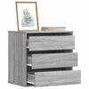vidaXL Corner Chest of Drawers Grey Sonoma 60x41x58 cm Engineered Wood
