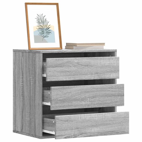 vidaXL Corner Chest of Drawers Grey Sonoma 60x41x58 cm Engineered Wood
