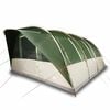 vidaXL Family Tent Tunnel 7-Person Green Waterproof