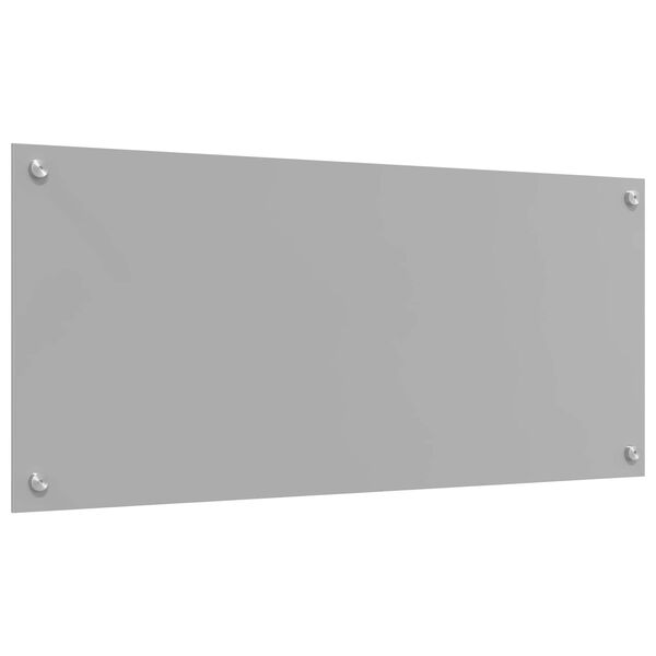 vidaXL Kitchen Backsplash Light grey 90 x 40 x 0.6 cm Tempered Glass