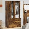 vidaXL Bathroom Cabinet Smoked Oak 79.5 x 49 x 156 cm Engineered Wood