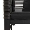 vidaXL Outdoor Furniture Set with Cushion 3 pcs Black PE Rattan