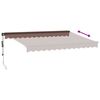 vidaXL Automatic Retractable Awning with LEDs Brown 350x250 cm