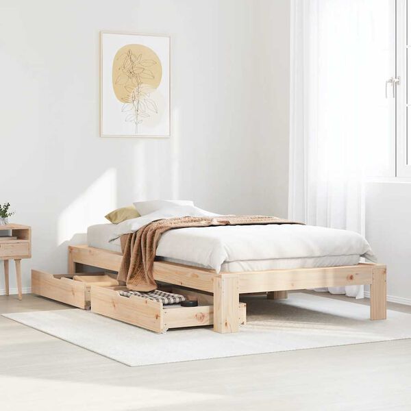 vidaXL Bed Frame without Mattress 90x200 cm Solid Wood Pine