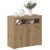 vidaXL Sideboard with LED Lights Artisan Oak 80x35x75 cm Engineered Wood