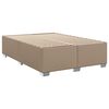 vidaXL Box Spring Bed with Mattress Cappuccino 160x200 cm Faux Leather