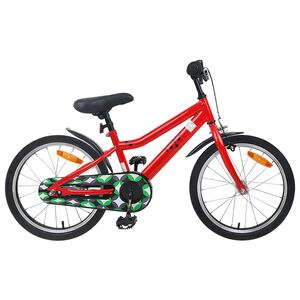 vidaXL Kids Bike 18 Inches for 5-7 Years Old Red
