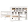 vidaXL Bookcase Bed without Mattress White 150x200 cm King Size Solid Wood Pine