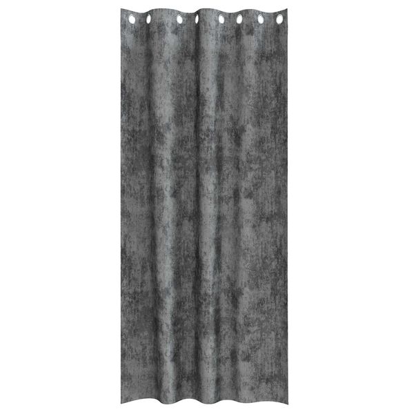 vidaXL Velvet Curtains with Curtains 2 pcs Grey 225 x 140 cm Velvet