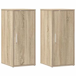 vidaXL Shoe Cabinets 2 pcs Sonoma Oak 32x35x70 cm Engineered Wood