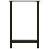 vidaXL Bar Table Legs Black 2 pcs 60x(90-91) cm Steel