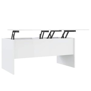 vidaXL Coffee Table High Gloss White 102x50,5x46,5 cm Engineered Wood
