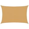 vidaXL Sunshade Sail 160 g/m&sup2; Rectangular Sand 4x6 m HDPE