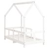 vidaXL Kids Bed Frame White 70x140 cm Solid Wood Pine