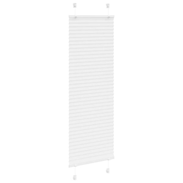 vidaXL Pleated Blind White 50x100 cm Fabric Width 49.4 cm Polyester