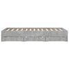 vidaXL Bed Frame with Drawers without Mattress Concrete Grey 150x200 cm King Size