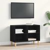 vidaXL TV Cabinet Black Oak 69.5 x 30 x 50 cm Engineered Wood