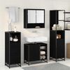 vidaXL Bathroom Furniture Set 4 pcs Black Oak Engineered Wood
