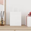 vidaXL Paper Bags 250 pcs with Handles White 18x8x22 cm