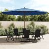 vidaXL Garden Parasol with Wooden Pole Azure Blue 400x273 cm