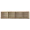 vidaXL Book Cabinet/TV Cabinet Sonoma Oak 36x30x143 cm Engineered Wood
