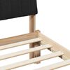 vidaXL Bed frame Brown and black 200 x 200 cm Solid pine wood